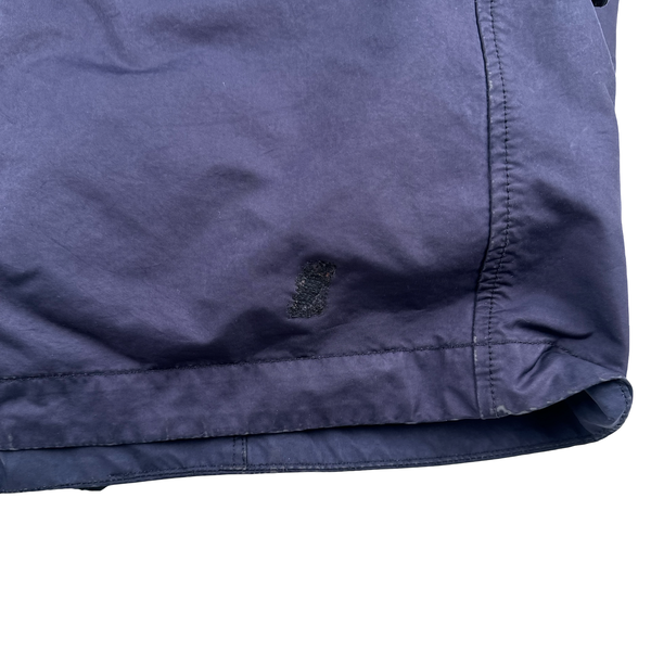 Stone Island 2016 Navy David TC Dutch Rope Shearling Hood Down Lined Winter Jacket - Small