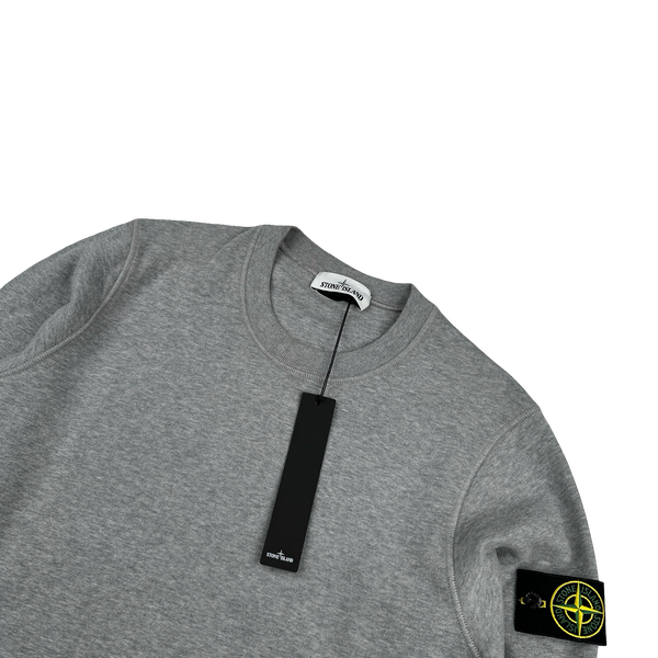 Stone Island 2021 Light Grey Crewneck Sweatshirt - Small