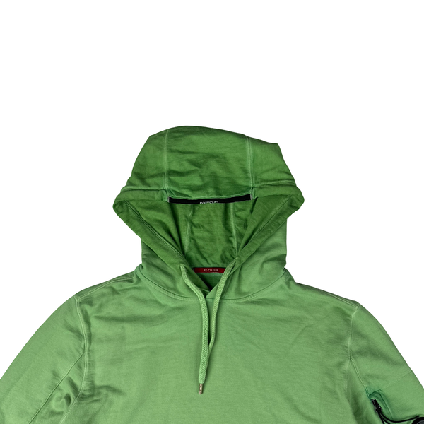 CP Company Green Lens Viewer ReColour Hooded Jumper - Large