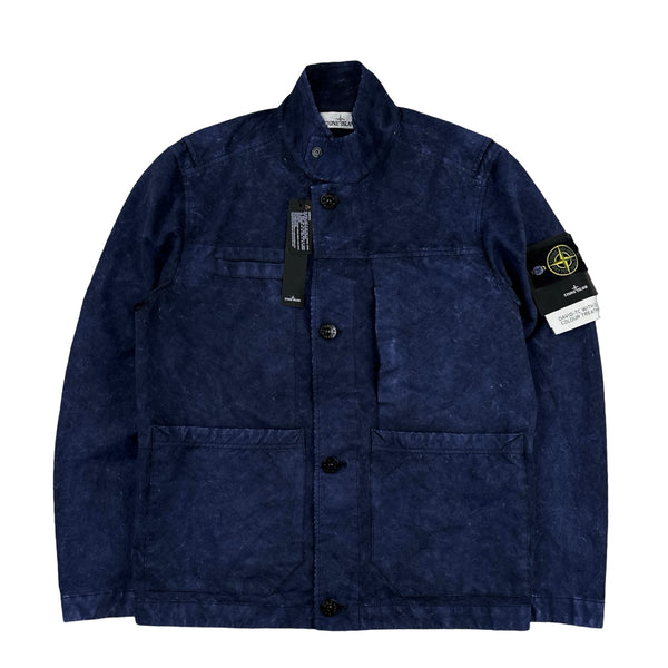Stone Island 2017 RARE Blue David TC Dust Colour Treatment Jacket - Large