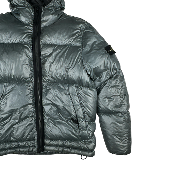 Stone Island 2017 Steel Grey  Pertex Quantum Y Down Puffer Jacket - Medium