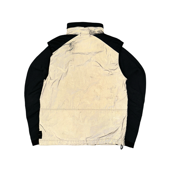 Stone Island Garment Dyed Plated Reflective With Mussola Gommata Jacket - Large
