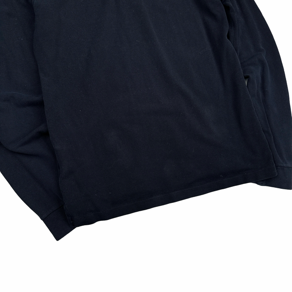 Stone Island 2012 Navy Cotton 30th Anniversary Long Sleeve Polo Shirt - Medium