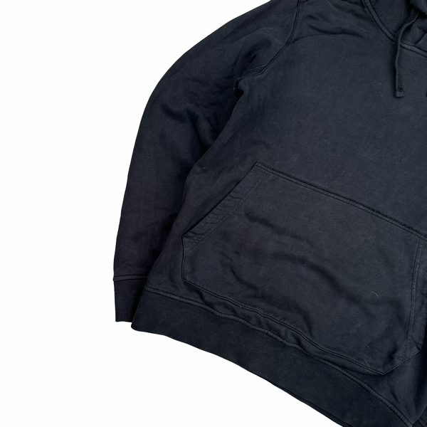 Stone Island Black Cotton Pullover Hoodie - XL