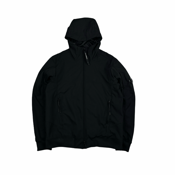 CP Company Black Soft Shell Lens View Jacket - Large