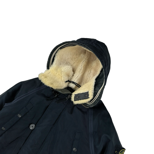 Stone Island 2010 Navy Oxford Nylon Parka Jacket - Small