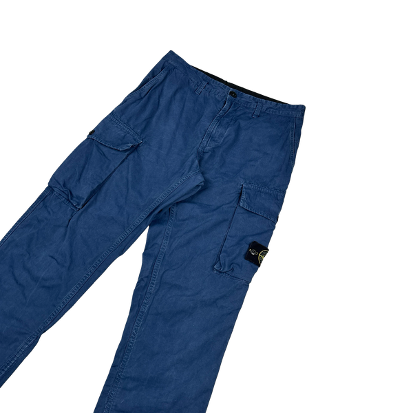 Stone Island 2019 Blue Slim Fit Cargo Trousers - 32"