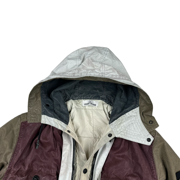 Stone Island 2019 Tela Placcata Bicolore Hooded Jacket - Small