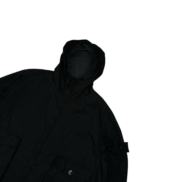Stone Island 2019 Black Ghost Piece 50 Fili Resinata Ghost Parka Jacket - XL