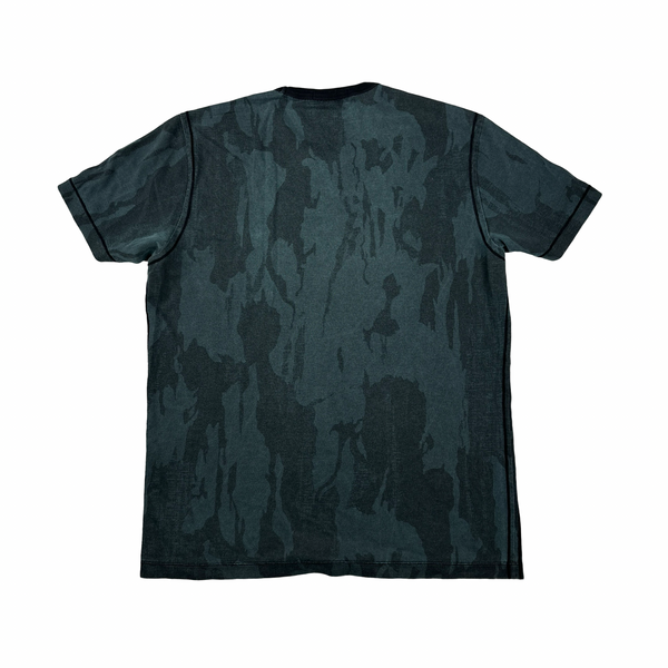 Stone Island Navy Flowing Camo Printed T Shirt - XXL