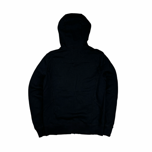 CP Company Black Cotton Goggle Hoodie - Small