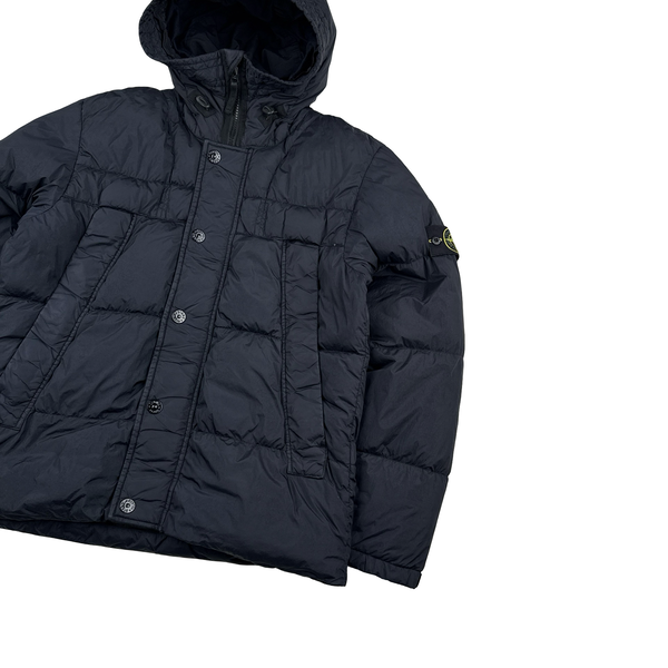 Stone Island 2015 Navy Crinkle Reps Puffer Jacket - XL