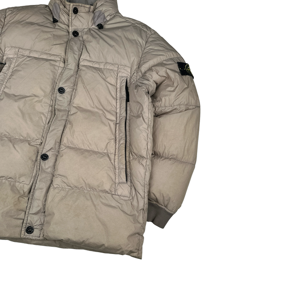 Stone Island 2016 Rosy Brown Crinkle Puffer Jacket - XL