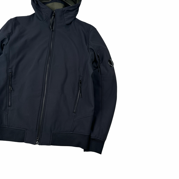 CP Company Navy Soft Shell Zipped Jacket - Large