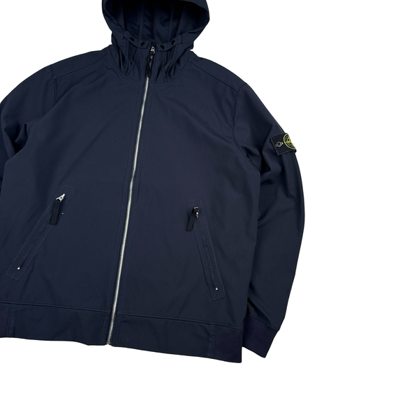 Stone Island 2018 Navy Light Soft Shell R Jacket - XXL