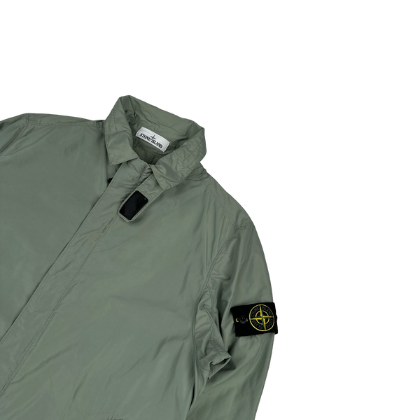 Stone Island 2019 Khaki Micro Reps Long Jacket - Medium
