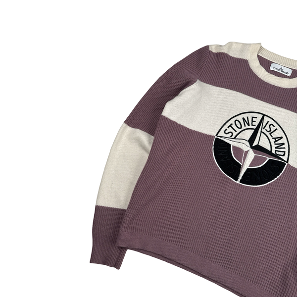 Stone Island 2018 Embroidered Knit Wool Jumper - XL