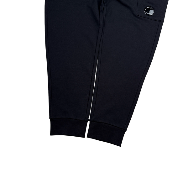 CP Company Black Cotton Lens Viewer Joggers - XXL