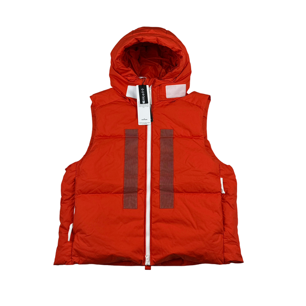 Stone Island 2023 Marina Rubber Wax Poplin Down Gilet - XL