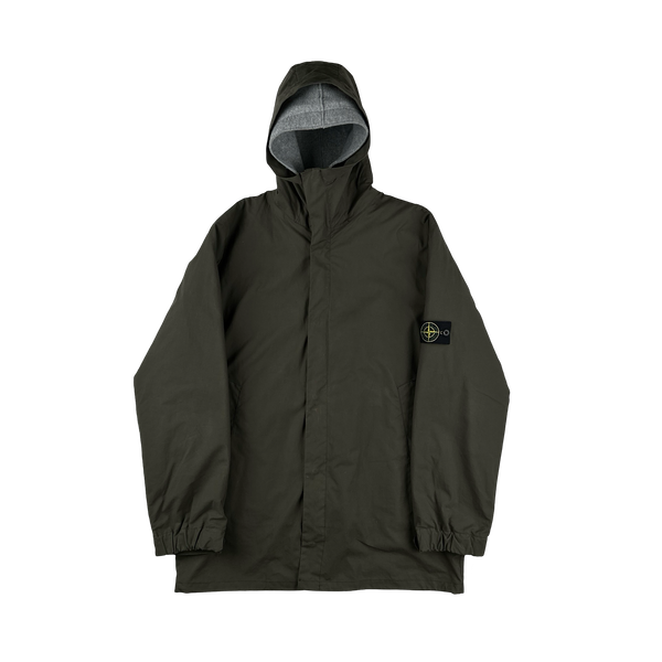 Stone Island 2004 Green Duel Layer Cotton Parka Jacket - XL