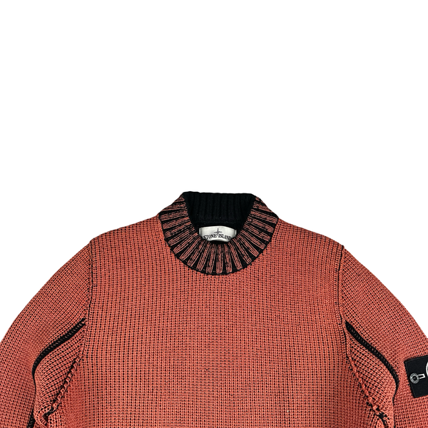 Stone Island 2017 Red Heat Reactive Ice Knit Crewneck Jumper - Large