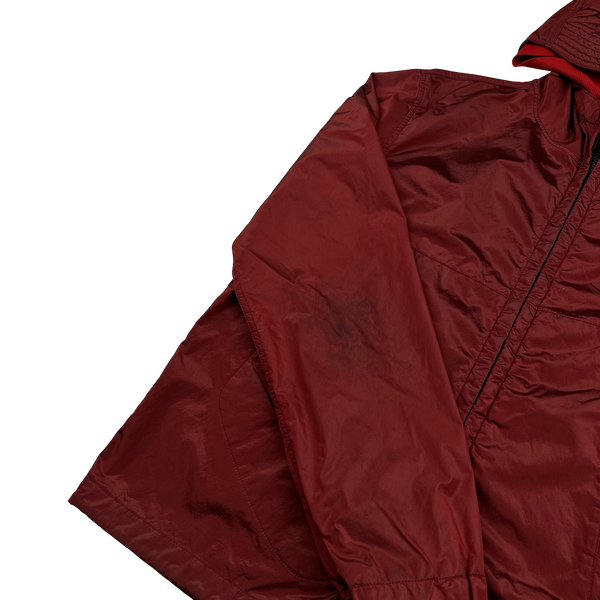 Stone Island 2007 Red Nylon Metal Hooded Jacket - Medium