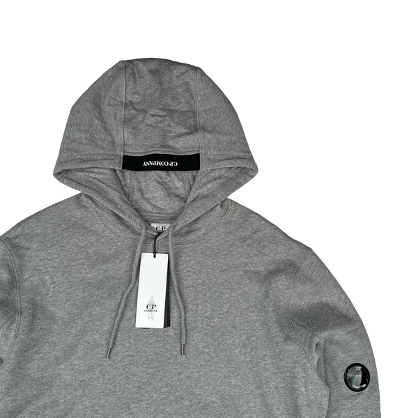 CP Company Grey Cotton Lens Viewer Pullover Hoodie - XL