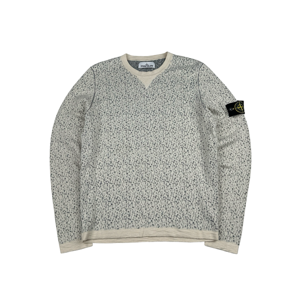 Stone Island 2017 Beige Cotton Lightweight Knitted Crewneck - Medium