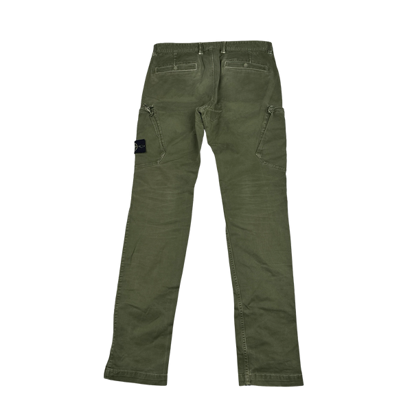 Stone Island 2017 Green Skinny Fit Cargo Trousers - 32"