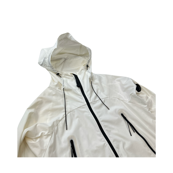 CP Company White Hooded Pro Tek Jacket - XL