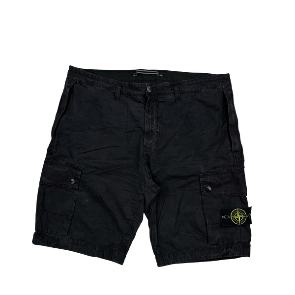 Stone Island 2023 Black Slim Bermuda Cotton Shorts - 36"