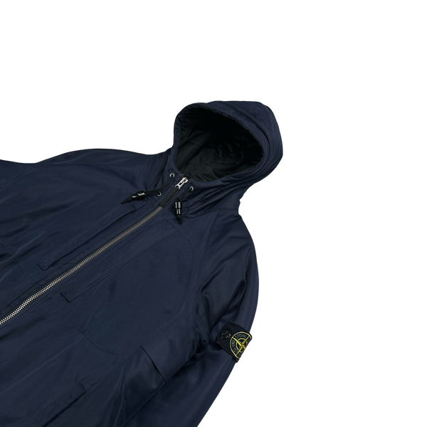 Stone Island 2009 Navy Thick Nylon Membrana Jacket - XL