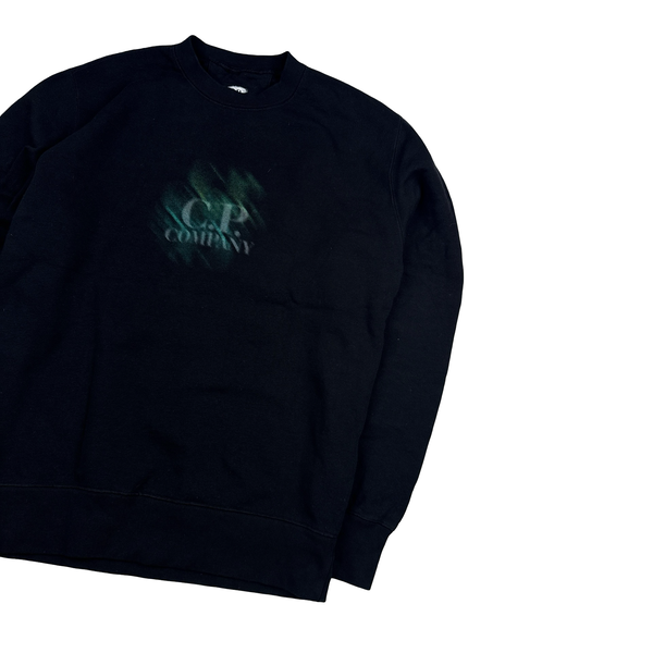 CP Company Navy Pullover Fade Spellout Crewneck -XL