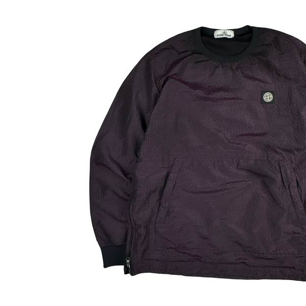 Stone Island 2017 Purple 3D Effect Nylon Metal Pullover Jumper - XL