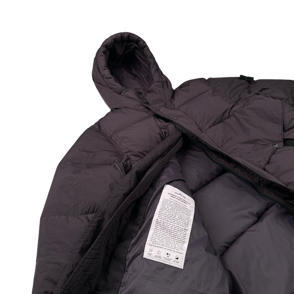 Stone Island 2023 Plum Garment Dyed Crinkle Reps Down Puffer - Large