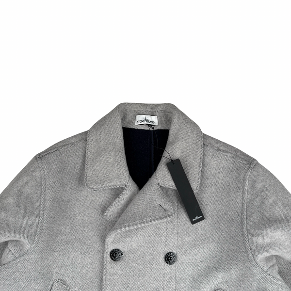 Stone Island 2020 Panno Jaquard Double Breasted Wool Collared - 3XL