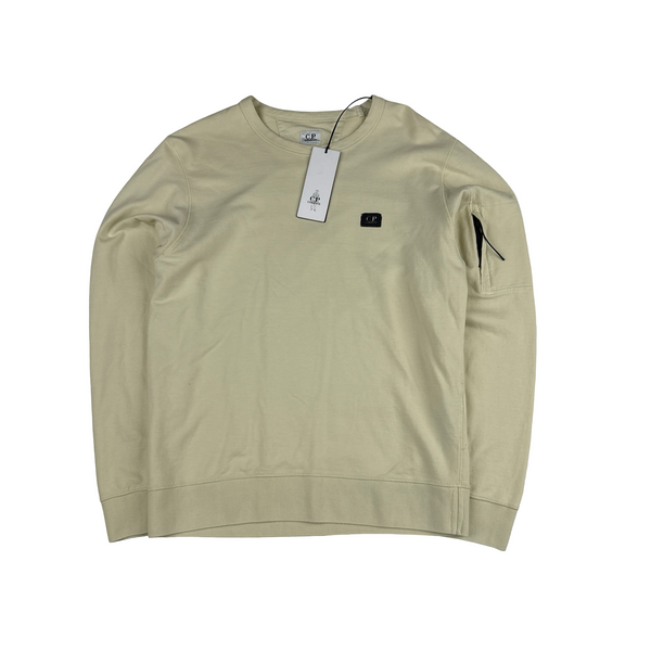 CP Company Yellow Cotton Spellout Crewneck - Medium