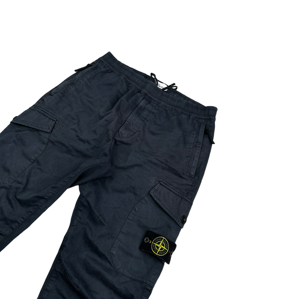 Stone Island 2020 Navy RE-T Cargo Trousers - 32"