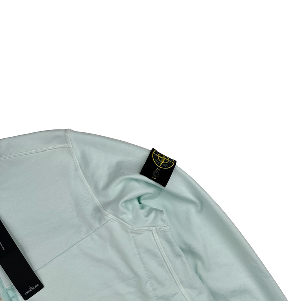 Stone Island 2021 Aqua Zipped Cotton Jumper - Medium