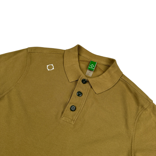 Ma Strum Mustard Cotton Polo Shirt - XS
