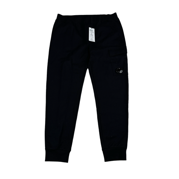 CP Company Black Cotton Lens Viewer Joggers - Small & XXL