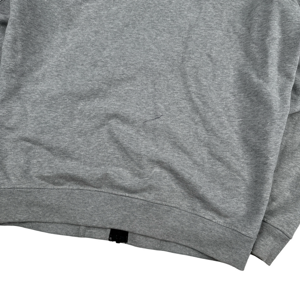 Stone Island 2023 Grey Zipped Hooded Jumper - Medium