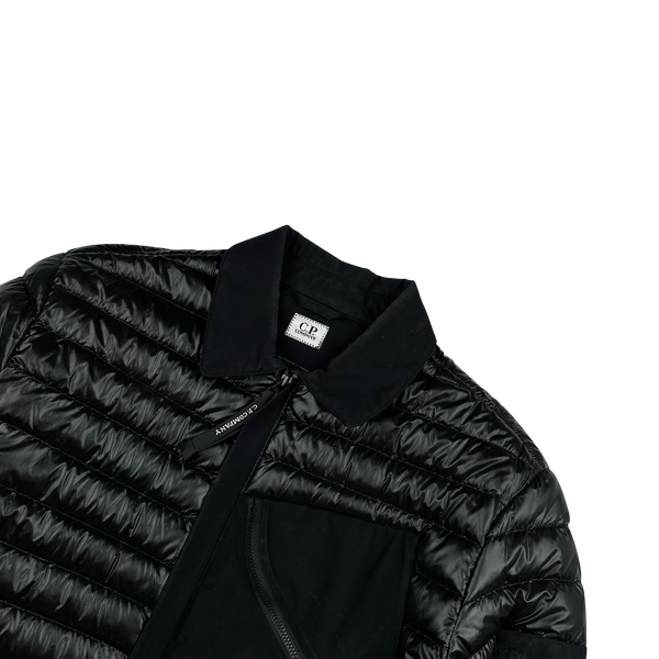 CP Company Black DD Shell Collar Puffer Jacket - Medium