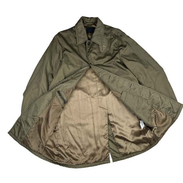 Prada Beige Nylon Padded Rain Jacket - Medium