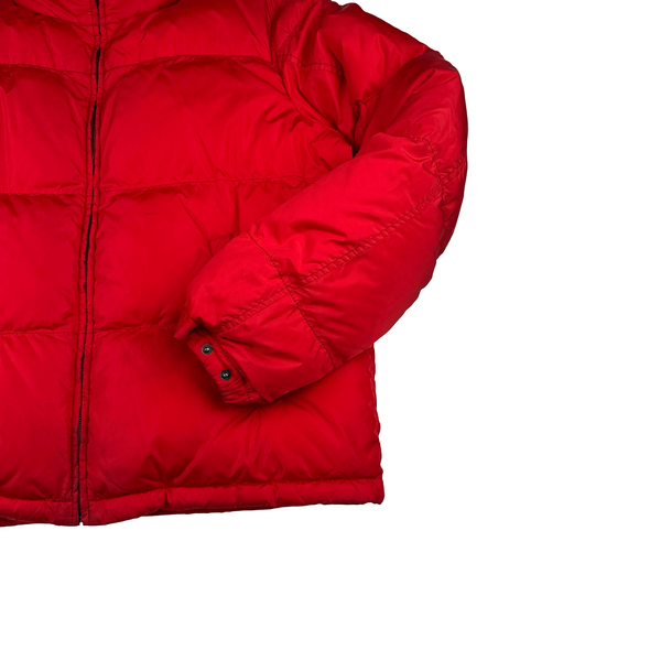 Prada Red Zipped Down Filled Puffer Jacket - XL