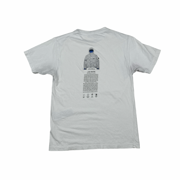 Stone Island 2023 White Archivio Lino Watro Printed T-Shirt - Small