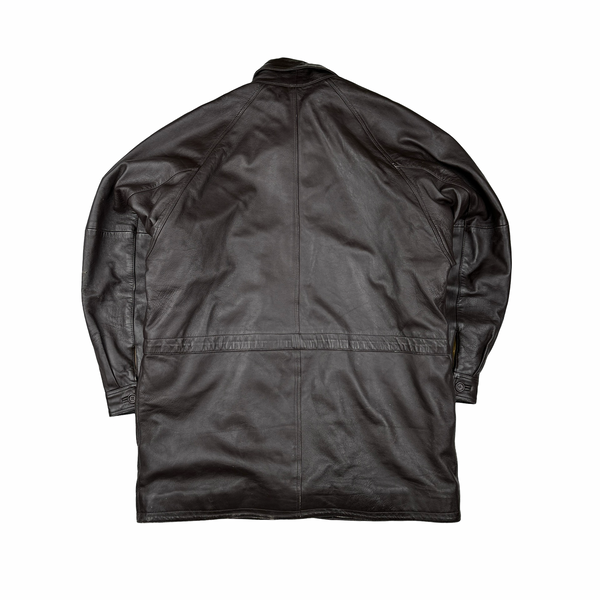 Burberry Leather Nova Check Lined Collared Duffle Coat - 3XL