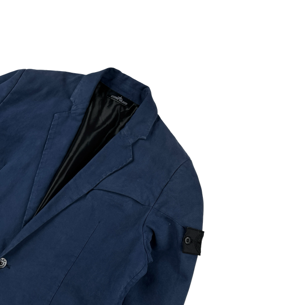Stone Island 2014 Shadow Project Blue Mesh Lined Thick Cotton Blazer - Medium