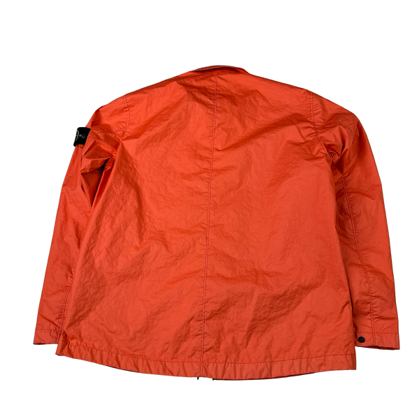 Stone Island 2022 Coral Membrana Light Zipped Overshirt - Large