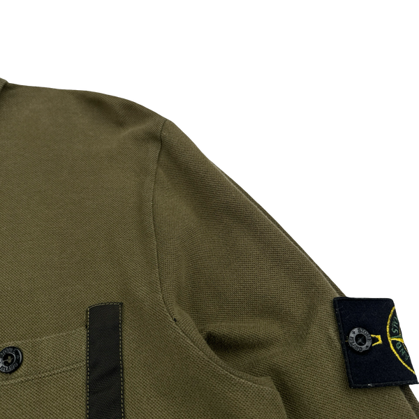 Stone Island 2013 Khaki Long sleeve Polo Shirt - Large